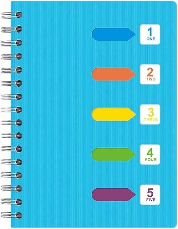 Business Notebook, Notebook, Gift, Spiral Notebook with Dividers, Smooth Writing, Premium Thick Pages, A5/b5, Coiled Ring B5, Blue