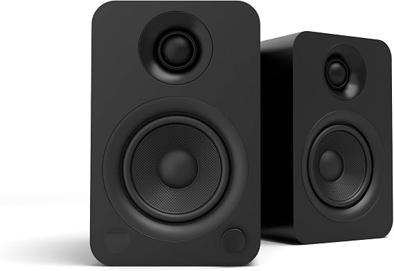 Kanto YU 140W Powered Bookshelf Speakers with Bluetooth 4.2 and RCA Input | Features Signal Detection and Auto Stand-by | Matte Black