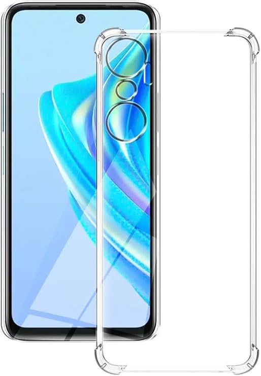 Infinix Hot 20 ile Uyumlu Kapak Kamera Korumalı Airbag Antishock Köşe Korumalı Şeffaf Silikon Kılıf