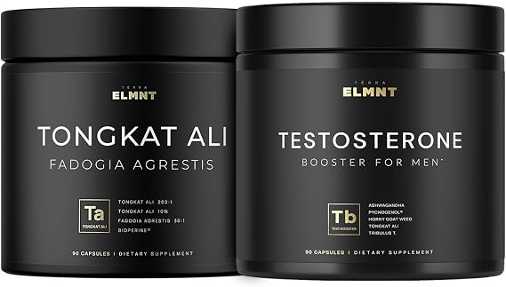 TERRA ELMNT Testosterone Booster and Tongkat Ali for Men Bundle
