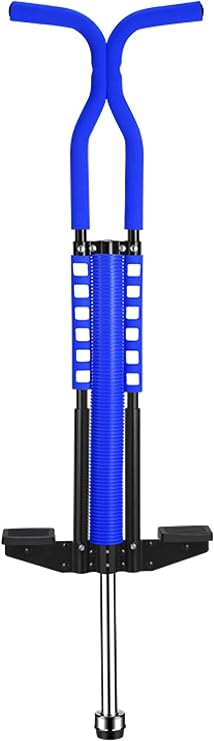 Pogo Stick for Kids 7 Years and Up, Adult Pogo Stick, 33-176 lbs, Pro Master Pogo Stick, Funny Toy, Jumping Pole, Yellow-55 to 110 lb Blue, Double Pole50-100 kg