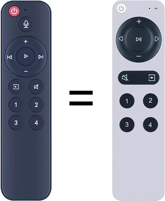 Voice Remote 2 for WiiM Music Streamers and Amplifiers | Push-to-Talk, 4 Smart Preset Buttons | Replacement Controller, Black
