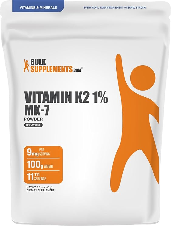Vitamin K2 MK7 Powder - Vitamin K2 Supplement - Vitamin K2 Soy Free - Heart Vitamins - Vitamin K2 MK-7 (100 Grams - 3.5 oz)