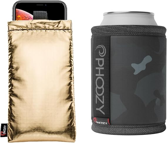 PHOOZY Apollo Series Thermal Phone Pouch - AS SEEN ON Shark Tank - Insulated Pouch Prevents Freezing, Extends Battery Life, Drop Proof. + Insulated Can Cooler
