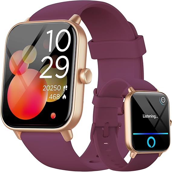 aeac Smart Watches for Women Answer/Make Calls, AI Alexa Built-in, 1.8" Touch Screen Fitness Watch with Android & iPhone, IP68 Waterproof Heart Rate/Sleep/SpO2 Monitor, Pedometer, 120+ Sport Mode