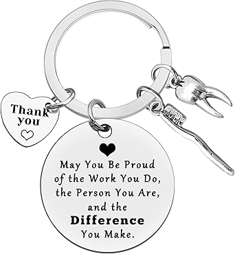 Xiahuyu Dentist Keychain Dentist Appreciation Gifts Dental Hygienist Gift Dental Assistant Gift Dentist Graduation Christmas Birthday Retirement Thank You Gifts for Dentist