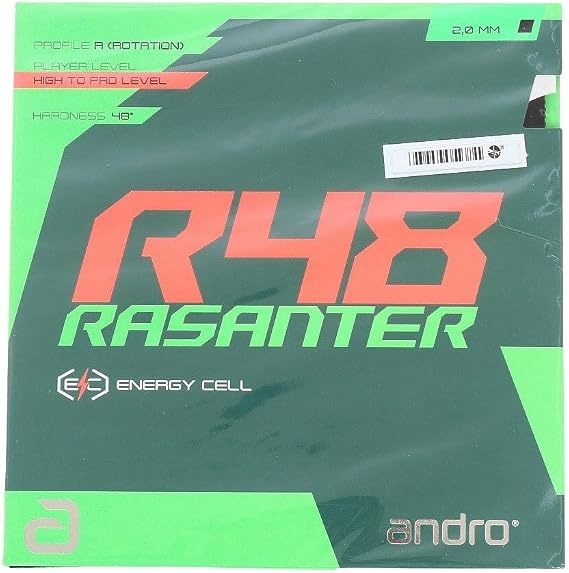 androandro Table Tennis Rubber UM Tension Lazenta R48 Soft Back ITTF International Table Tennis Federation Approved