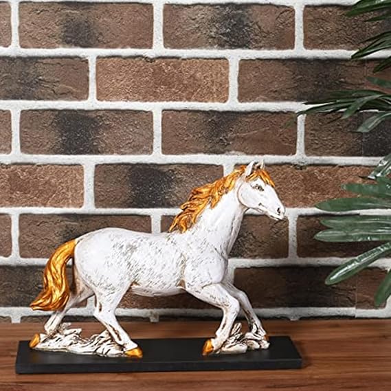 Handmade Eco-Friendly Vintage Resin Antique Finish White Gold Sculpture 12"x9"x3.5" from BBH Homes (White Gold)