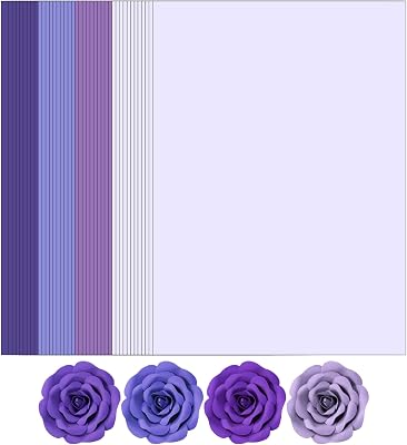 Purple Colored Cardstock, Art Kraft Cover Stock Paper, 65lb175GSM for Card Construction Making, Scrapbooking, Printing, Quilling and Crafts DIY 4 Shades 40 Sheets, 10 Sheet Each Color