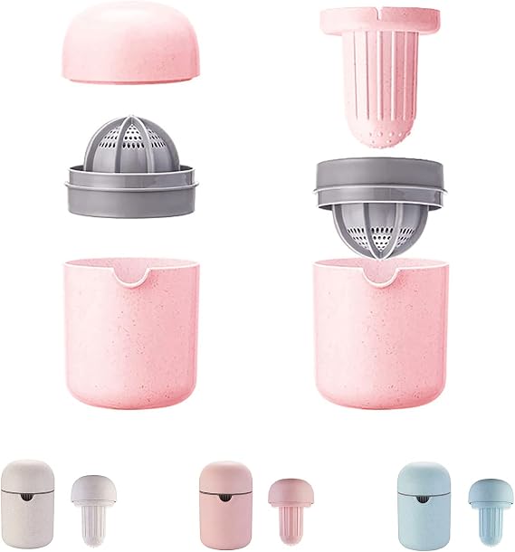 Hand Juicer 2 in 1, Manual Citrus Squeezer - Lemon, Lime, Grape, Orange, Watermelon, Manual Juicer with Strainer Container
