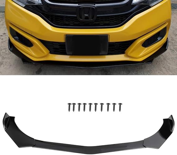 3pcs Universal Front Lip Splitter Bumper Adjustable Spoiler Lip ABS Fit for Most Cars