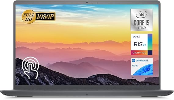Dell Inspiron 15 3000 Series 3511 Laptop, 15.6" FHD Touchscreen, Intel Core i5-1035G1, 16GB DDR4 RAM, 1TB PCIe SSD, SD Card Reader, Webcam, HDMI, Wi-Fi, Windows 11 Home, Black
