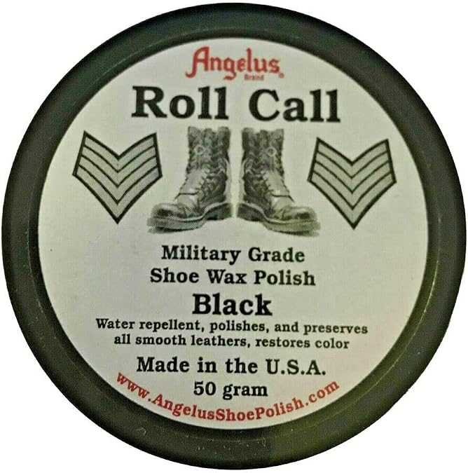 Angelus Black Shoe Polish - High Shine Paste Wax Polish