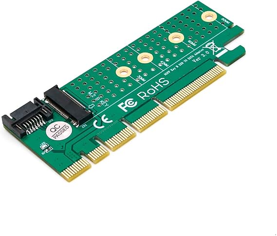 JMT M.2 NGFF B-Key SATA-Bus SSD to SATA3 Adapter PCIe Slot Riser Card Support 2230/2242/2260/2280 M2 SSD