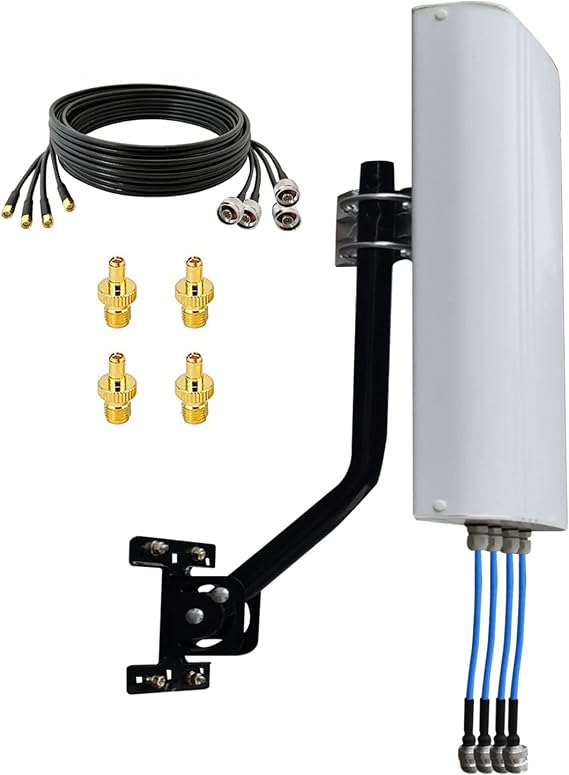 4x4 MIMO Antenna 5G for T-Mobile/All Carriers WiFi 4G LTE 5G MIMO Antenna Outdoor Directional External Antenna n71 for 4G LTE/5G Hotspots/Routers (Full kit)
