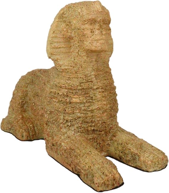 Ebros Gift Egyptian Wonder of The World Great Sphinx of Giza Androsphinx Figurine Museum Reproduction 6.75" Long in Sand Finish Gods of Egypt Desert Ruin Sculpture