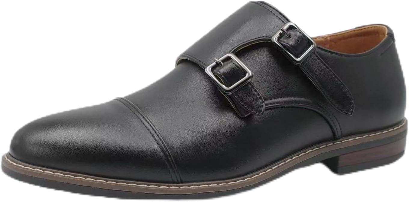 Finishing & Sewing Men's Monk Shoes with Double Strap