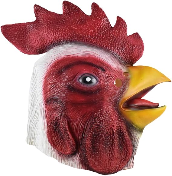NOVELTY GIANT  Adult Latex Chicken Animal Cosplay Costume Mask