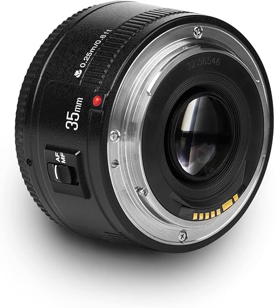 YONGNUO YN35mm F2 Lens 1:2 AFMF Wide-Angle FixedPrime Auto Focus Lens for Canon EF Mount EOS Camera