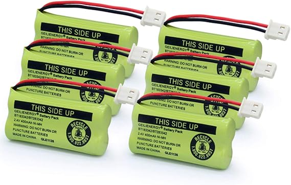 2.4V 400mAh BT-183342 BT-283342 BT-166342 BT-266342 BT-162342 BT-262342 Battery Compatible for CS6114 CS6419 CS6719 EL52300 CL80112CS6719-2 Cordless Phone(6 Pack)
