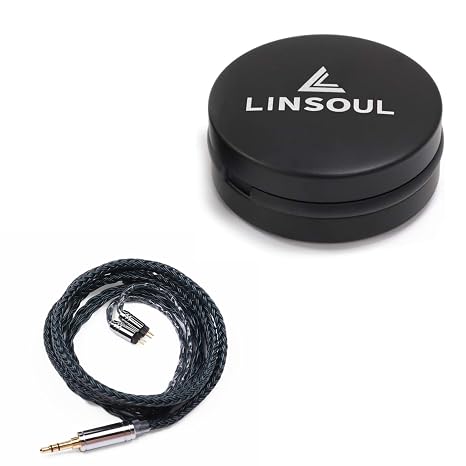 Linsoul Tripowin Zonie IEM Cable (2pin-0.78mm, 3.5mm, Moss) + Mini Portable Aluminum Earphone Case
