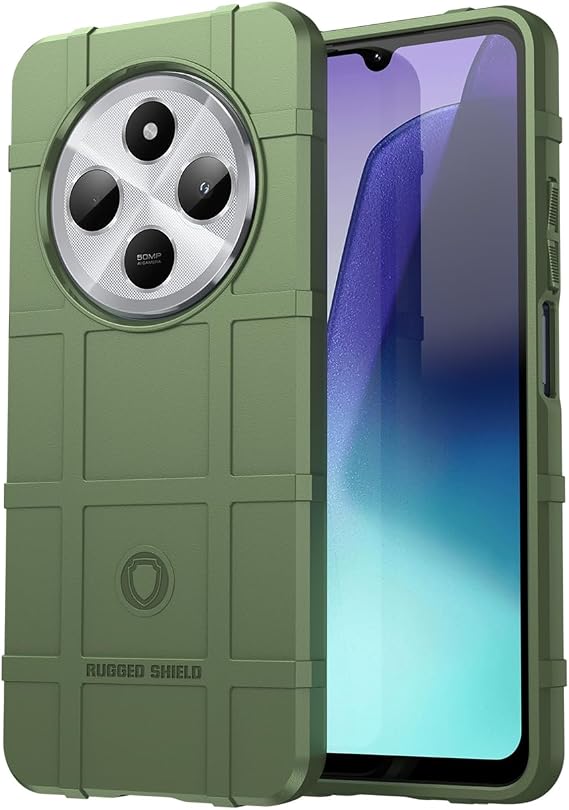 Case for Redmi 14C Case, for Redmi 14R/Poco C75 2411DRN47C Case, Military Grade Shockproof Heavy Duty Rugged TPU Cover and Camera Lens Protection Phone Case for Xiaomi Redmi 14C Green