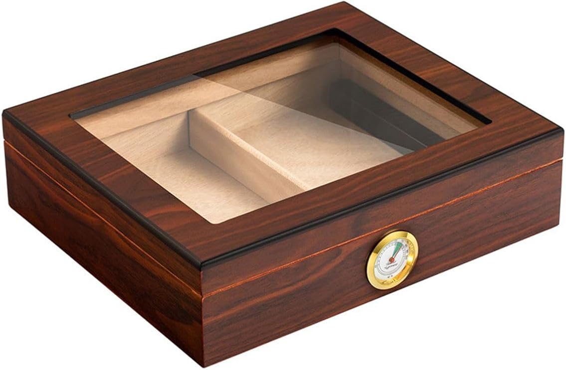 Brown Glazed Humidor Cigar Box Rc06khv