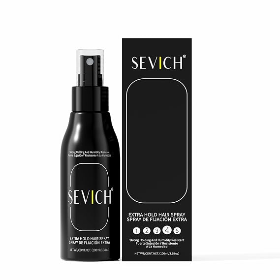 SEVICH Extra Hold Hair Spray,Level 4 Strong Hold Humidity Resistant Hairspray for Men & Women,Lightweight Texture & Shaping Effect,Refreshing & Non-sticky,100ml