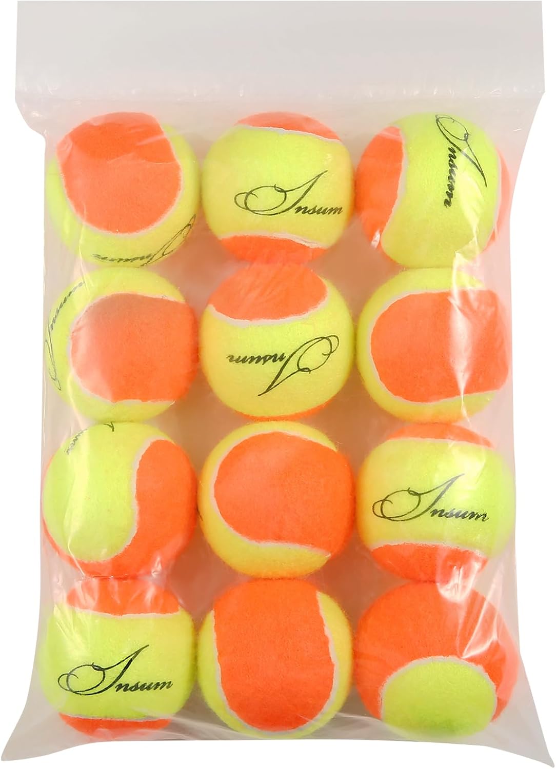 INSUM Tennis Balls, Low Pressureless Tennis Balls for Beginners, Made of Premium Durable Felt, Idea for Little Beginner Practice