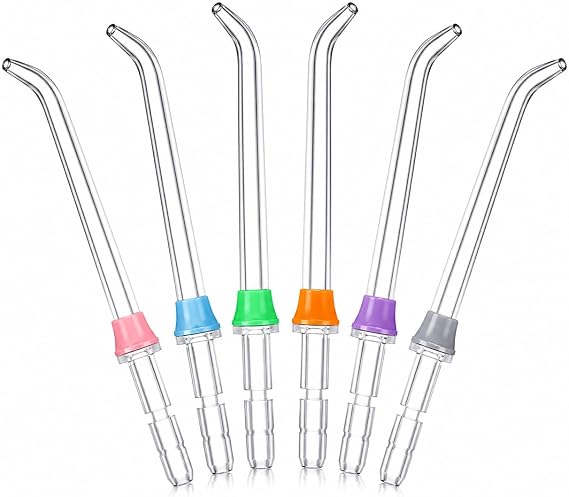 Replacement Heads for Waterpik 6 Pcs, Classic Jet Water Flosser Replacement Tips Compatible with Waterpik Oral Irrigator Waterpik Replacement Tips Fits WP-100 WP-250 WP-450 WP-560 WP-660 WP-900