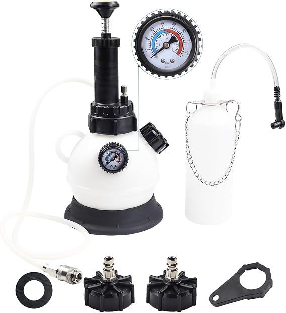 2L Manual Brake Bleeder Kit，Pressure Brake Bleeder Pump with 1L Brake Bleeder Bottle for Most Vehicles