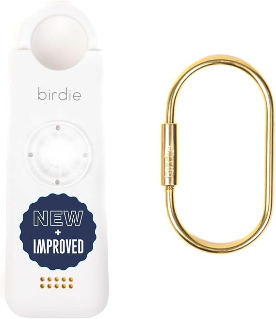 Shes Birdie 3.0 New Version The Original Personal Safety Alarm for Women by WomenLoud Siren, Flash Light and Rechargeable Battery in a Variety of Colors (Coconut)
