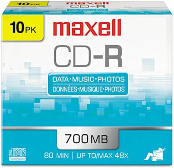 MXLCDR8010PK - Maxell 80MIN 10PK 700MB CDR