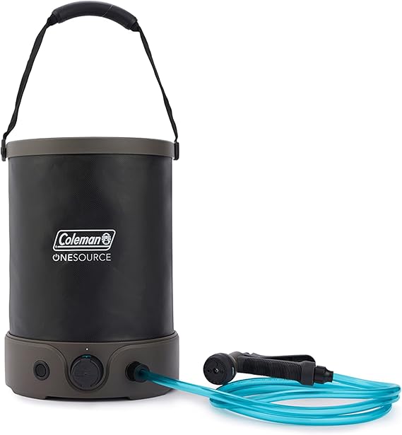 Coleman OneSource Rechargeable Outdoor Camping Gear: Camp Shower, Cordless Vacuum, Fan, Speaker, Air Pump Options with Included Rechargeable Battery