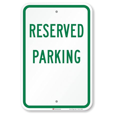 SmartSign-K-1903-EG "Reserved Parking" Sign | 12" x 18" 3M Engineer Grade Reflective Aluminum - Green on White