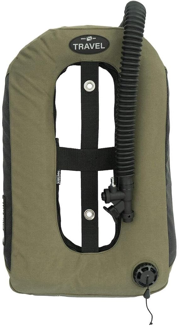 Dive Rite Travel Wing 16" Inflator with Pull Dump OD Green