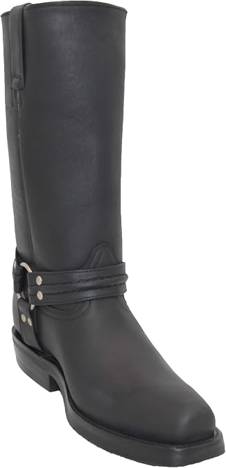 Men's Leather Harness Western Biker Boot | Motorcycle Boots