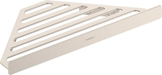 Hansgrohe AddStoris 6-inch Corner Basket in Brushed Nickel, 41741820