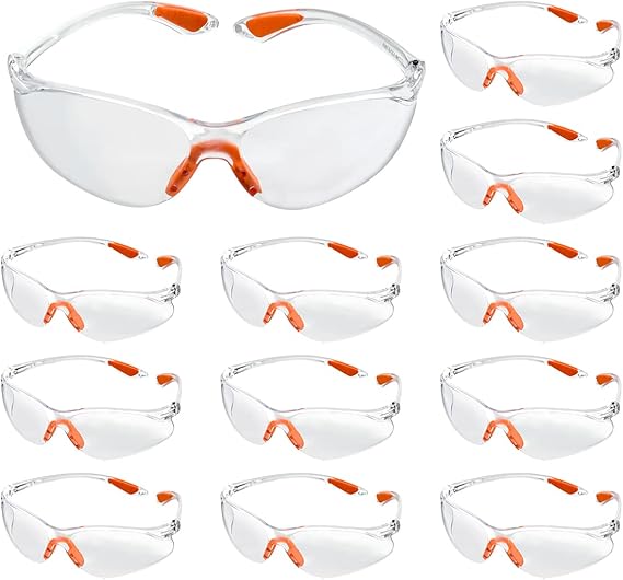 Clear Safety Glasses,Eye Protection Glasses, Work Glasses Safety, Lab Goggles, Protective Glasses, Eye Protection, Safety Glasses,for Work, Construction, Laboratory,Anti Dust,Chemistry