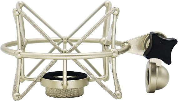 Shock Mount - Microphone Mount for K Neumann TLM 103 M147 Condenser Microphone, Silver