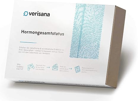 Veri Sana Hormonal Total Power STATUS – Sexual and Stress Hormones Hormone Test – Östradiol Progesterone Testosterone DHEA and 5x Cortisol (Cortisol Day) Hormone * * *