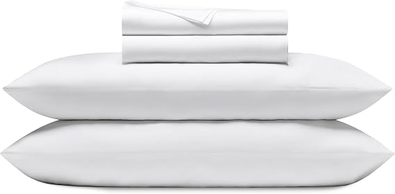 Cozy Earth Luxury Bed Sheet Set - 100% Viscose from Bamboo Fabric, Ultra-Soft & Breathable, Fits Regular & Deep Pocket Mattresses up to 20" - 4 Pieces King Sheet Set White