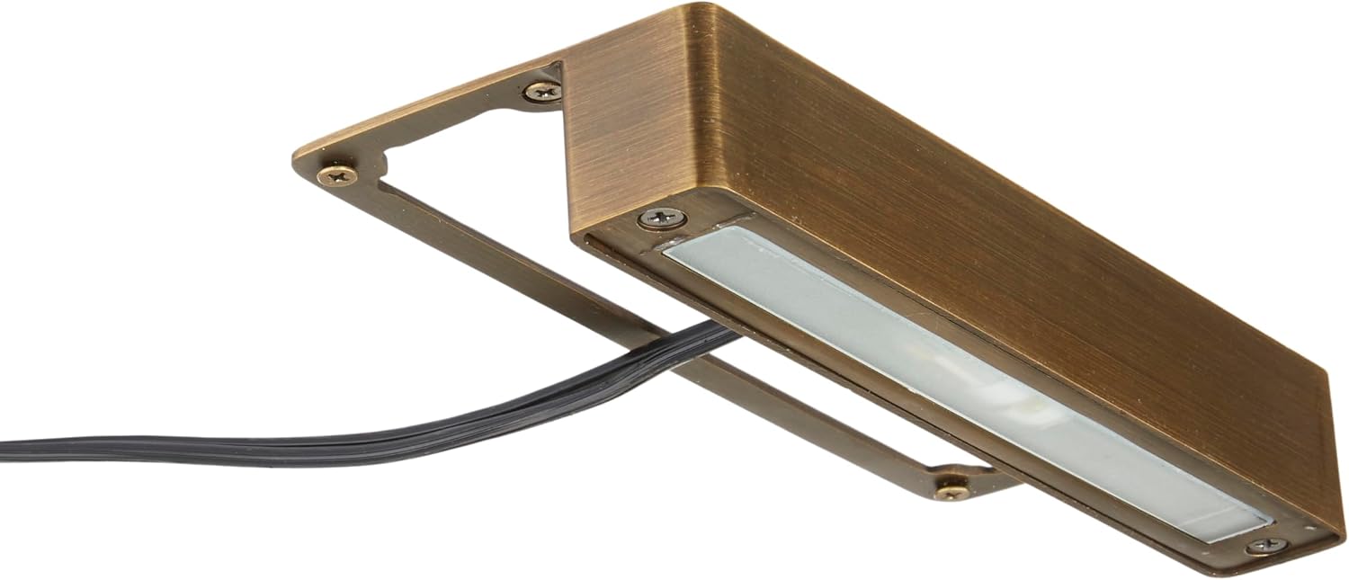 VOLT Cast Brass 12V Undercover Hardscape Light Bronze for Low Voltage Outdoor Step, Deck, Masonry & Wall Lighting