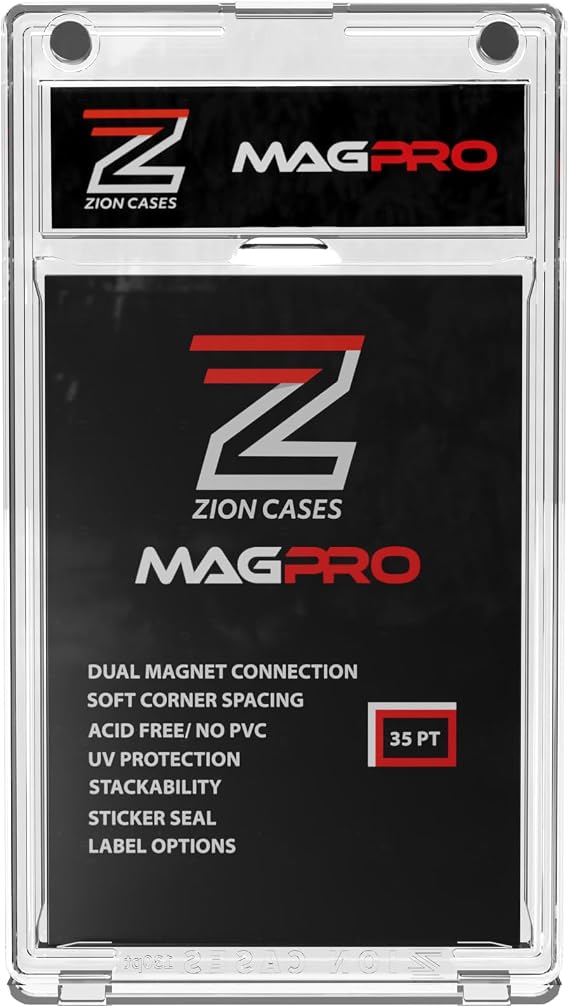 Zion Cases MagPro 35PT Magnetic Card Holder; Duel Magnet Card Case for Secure Holding Strength to Guard Against Unintentional Openings; Includes 1 Magnetic Trading Card Case; (1 Pack)