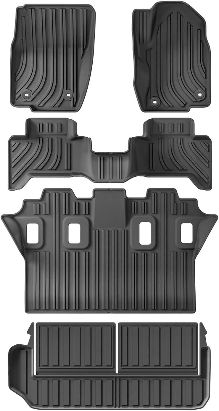 Car Floor Mats Protective Mat Compatible for Toyota Land Cruiser Prado J250 LC250 2024-2025 7 Seats Cargo Liner Trunk Pad Right RudderFloor mats RHD 5pcs