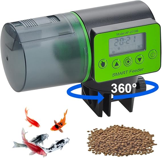 Podazz Automatic Fish Feeder for Aquarium, 200ml Holiday Timer Dispenser