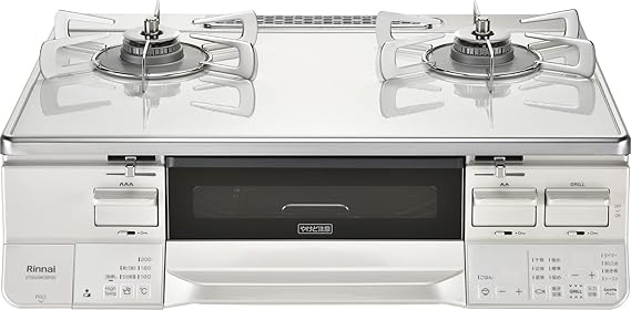 Rinnai Gas Stove HOWARO C plus Howaro Official Store Limited White Stove Waterless Double-Sided Grill with Cocotte Plate Included ETS65AWK38R3GA-WR City Gas 12A/13A with Right Side High-Power