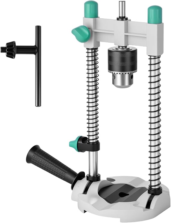 Multi Angle Drill Guide Multifunctional Drill Guide Stand Precise 45-90 Angle Electric Holder Stand Universal Drilling Jig Attachment Positioning Bracket for Electric .(green)