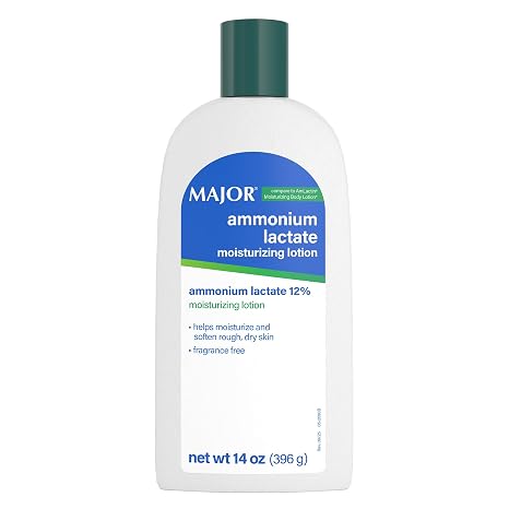 Ammonium Lactate Lotion 12% 396 g (14 oz) - Compare to AmLactin Body Lotion | Helps Hydrate, Soften, and Exfoliate Rough, Dry Skin, Daily Body Lotion, Fragrance-Free, Lactic Acid Lotion