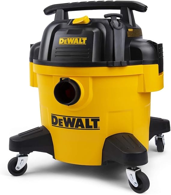 DEWALT DXV06PZ 4 Peak HP Shop Vacuum Wet/Dry, 6 Gal Shop Vac with Blower | Heavy-Duty Shop Vac, 10ft Cord, 7ft x 1-7/8" Hose, 8 Accessories, for Jobsite, Workbench and Garage, Yellow+Black